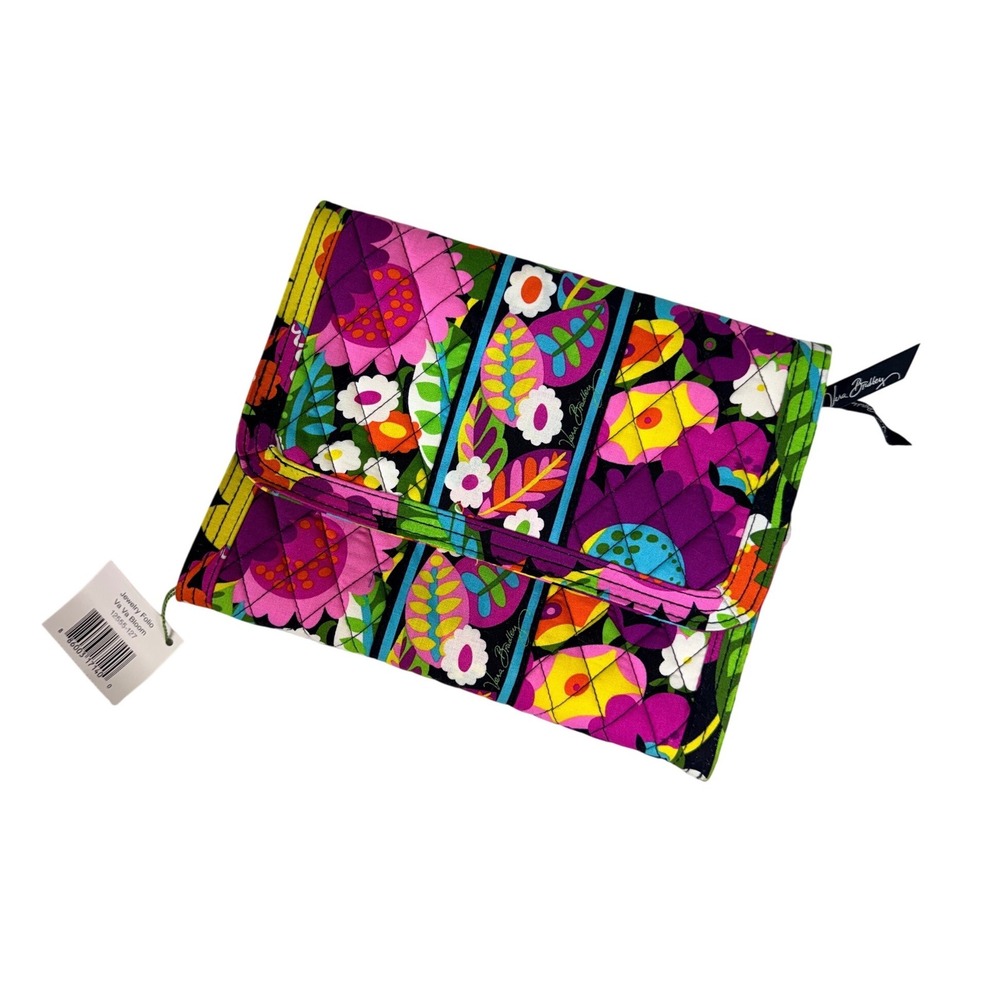 Vera Bradley Jewelry Folio Va Va Bloom Floral Quilted Travel Organizer 12555-127